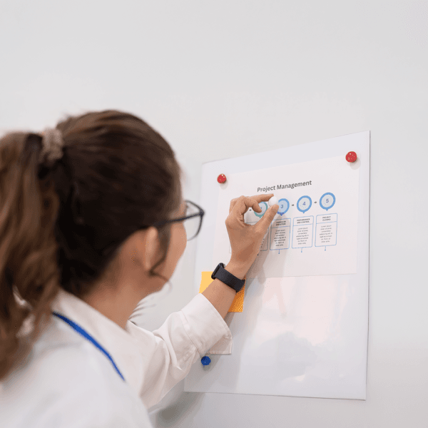 Magnetic White Board 12" x 18" - Write and Plan Fast