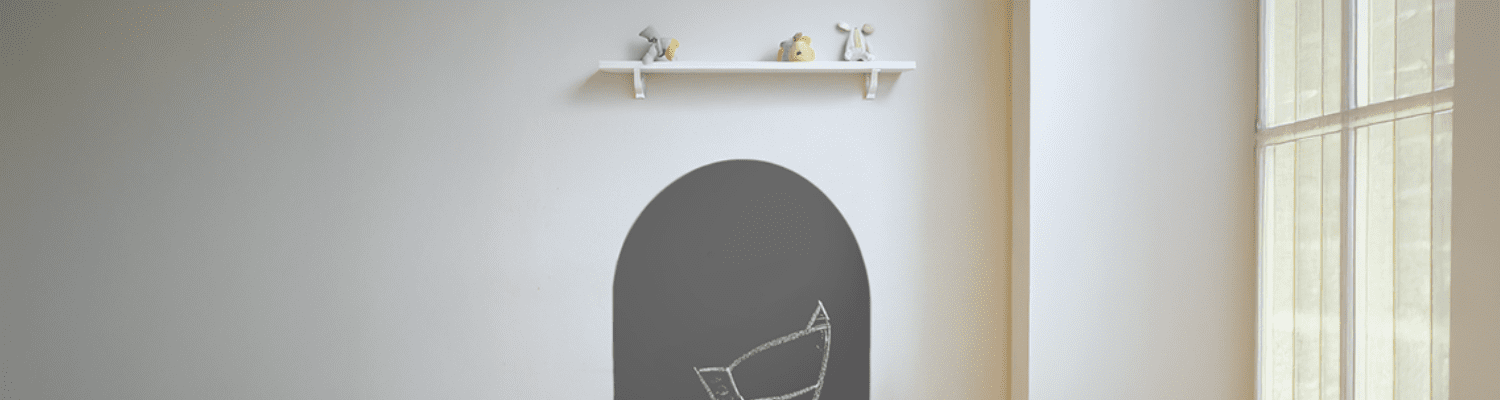 Best-selling Gray Saprk magnetic archboard installed in a room (Blog)