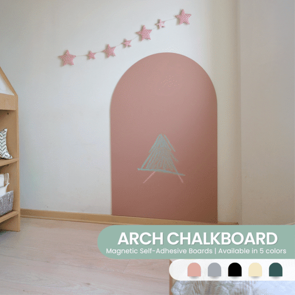 Magnetic Wall Arch Chalkboard for Kids 30"x 45" - Colors