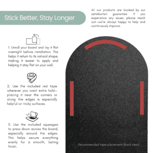 Magnetic arch chalkboards (extra tape guide)